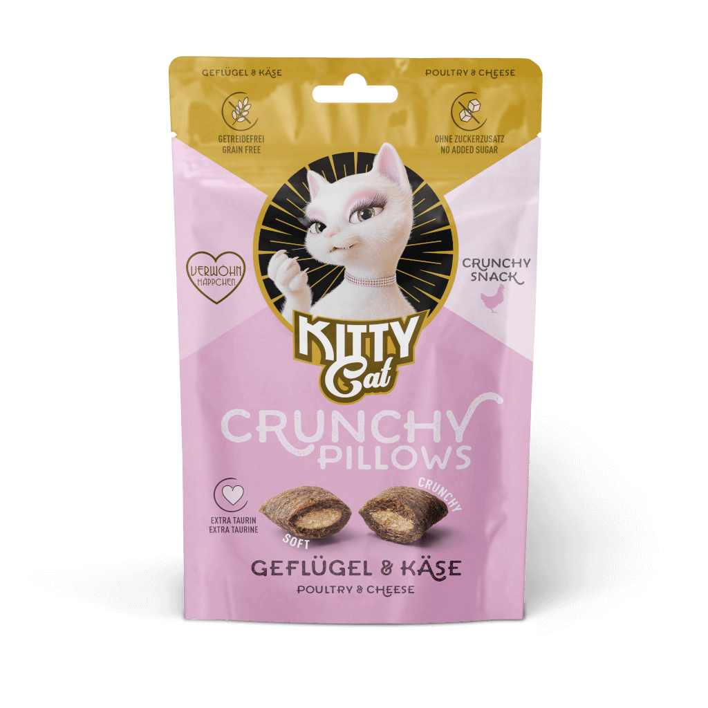 KITTY Cat Snack Crunchy Pillows - Geflügel & Käse 60 g - Hauptbild