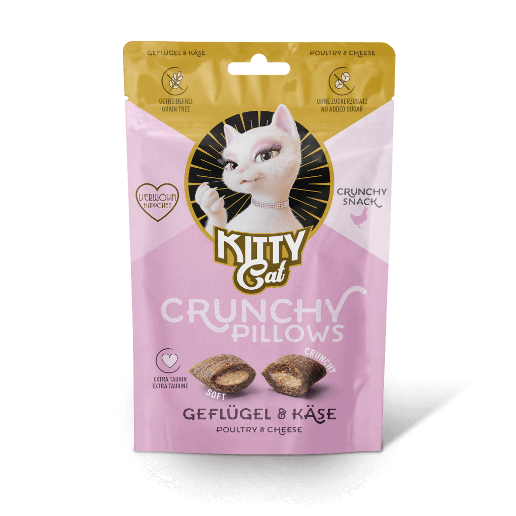 KITTY Cat Snack Crunchy Pillows - Geflügel & Käse 60 g - Hauptbild