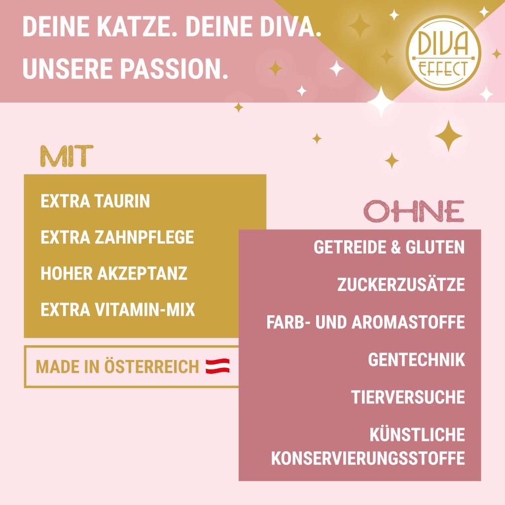 KITTY Cat Snack Diva Mix - Huhn, Ente, Fisch 60 g - Claim